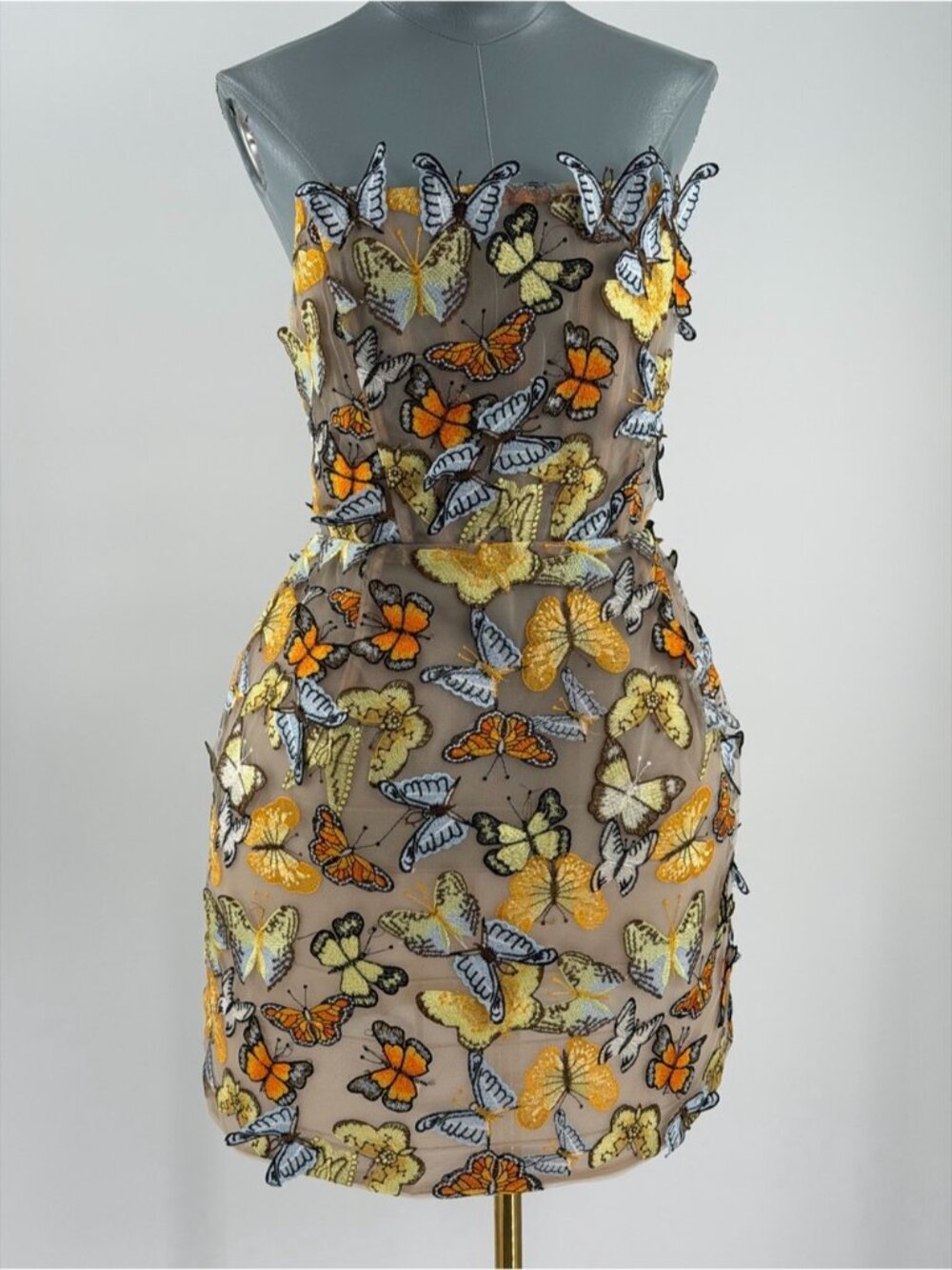 🆕 BRONX & BANCO 🧿 NWOT Bella Butterfly Maraya Strapless Mini Dress, Sz L US 8 - Picture 11 of 15